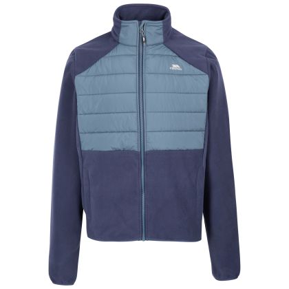 Trespass Men's Hybrid Fleece TP75 Maguire in NAVY, Front view on mannequin