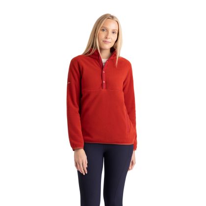 Womens Anti Pilling Fleece Mantle in Burnt Sienna