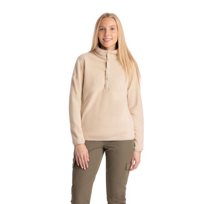 Womens Anti Pilling Fleece Mantle in Soft Stone