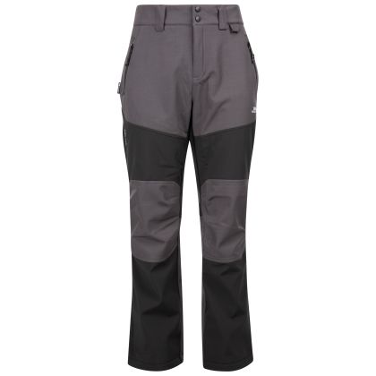 Trespass Men's Softshell Walking Trousers TP75 Marco in BLACK, Front view on mannequin
