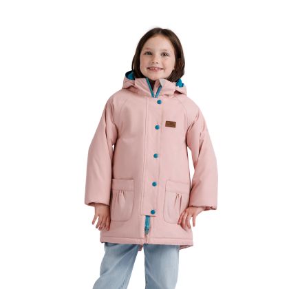 Girls Rain Jacket Roselettie in Mid Rose