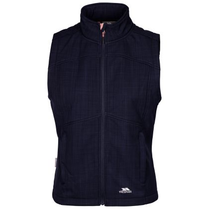 Trespass Womens Lightweight Softshell Gilet Mereb, Front view on mannequin