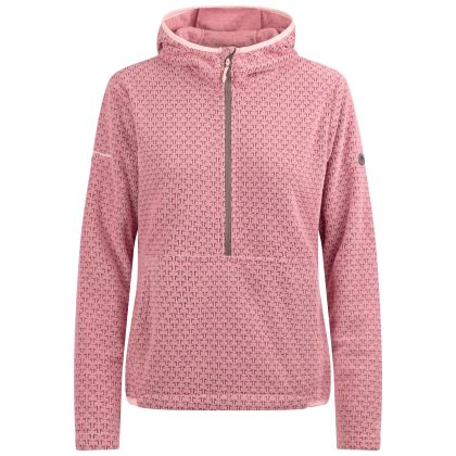 Womens 1/2 Zip Fleece Metraya in Pink Haze, Front view on mannequin