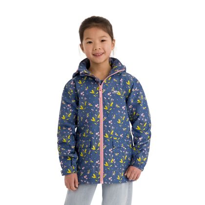 Girls Printed Waterproof Jacket Micaella in Bluetone