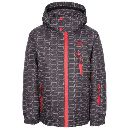 Men's Ski Jacket TP50 Minor in DARK GREY, Front view on mannequin
