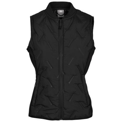 Trespass Womens Active Gilet Miran in Black, Front view on mannequin