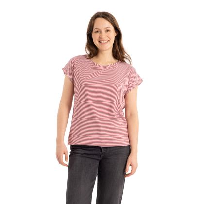 Womens Striped Top Mirela in Claret Stripe