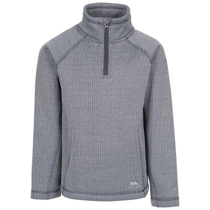 Trespass Kids Fleece AT200 Mixed in Navy, Front view on mannequin