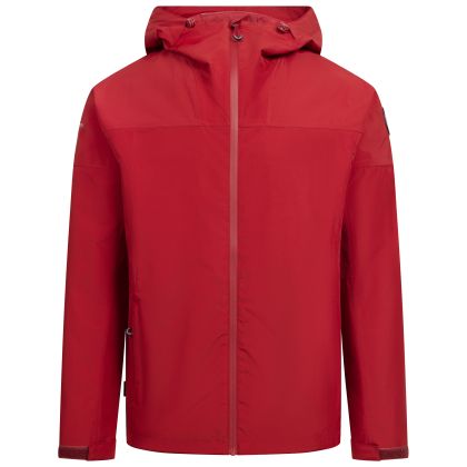 Mens Waterproof Hooded Jacket Monach in Deep Claret