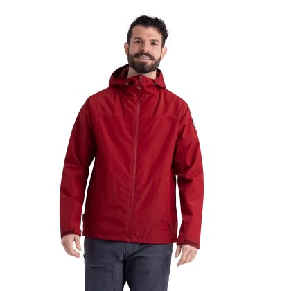 Mens Waterproof Hooded Jacket Monach in Deep Claret