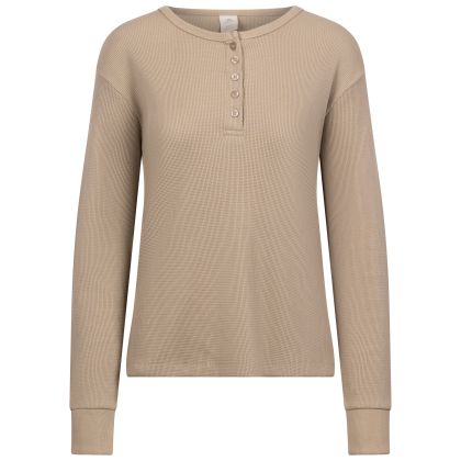 Womens Long Sleeve Top Morvenna in Soft Stone
