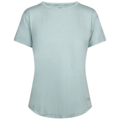 Womens Short Sleeve Active Top Muskwa In Seafoam, Front view on mannequin
