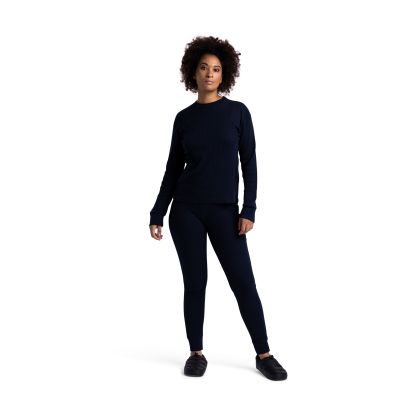 Mystery Adults' Super Soft Thermal Set in Navy, Front view on mannequin
