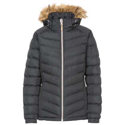 Trespass Womens Padded Jacket Hooded Nadina, Front view on mannequin