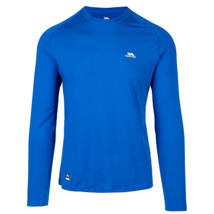 Men's Base Layer Top Nate in BLUE, Front view on mannequin