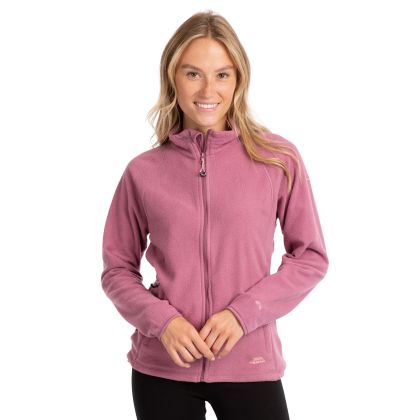 Nonstop Women's Fleece Jacket in Purple, Front view on mannequin