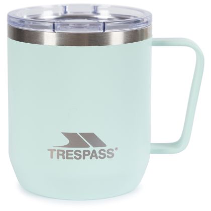 Trespass Stainless Steel Mug Nooper in Teal mist, Front view