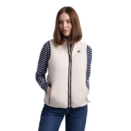 Trespass Women's Fleece Gilet AT300 Notion in GHOST, Front view on mannequin