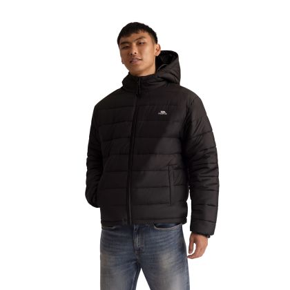 Mens Casual Jacket Odair in Black, Front view on mannequin