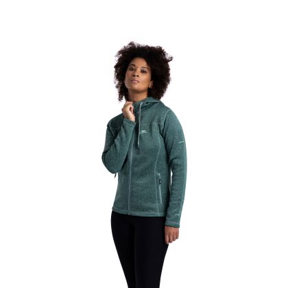Womens Knitted Fleece Odelia B in SPRUCE GREEN MARL, Front view on mannequin