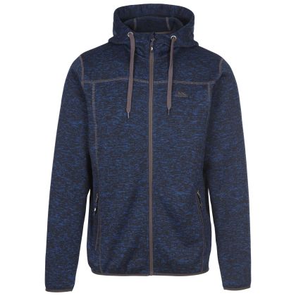Trespass Mens Fleece AT300 Odeno B in Navy Marl, Front view on mannequin