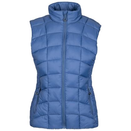 Trespass Womens Casual Gilet Ogbere in Indigo Tone, Front view on mannequin