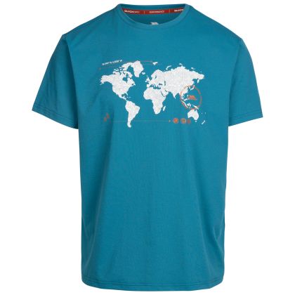 Mens Printed T-shirt  Ohio in Bondi Blue