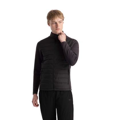 Mens Active Hybrid Jacket Orford In Black, Front view on mannequin