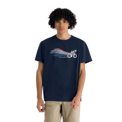 Mens Casual Round Neck T-Shirt Otheo in Navy