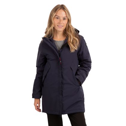 Trespass Women's Waterproof Jacket TP75 Overcast in NAVY, Front view on mannequin