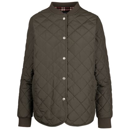 Trespass Women's Casual Jacket Oversee in Dark Khaki, Front view on mannequin