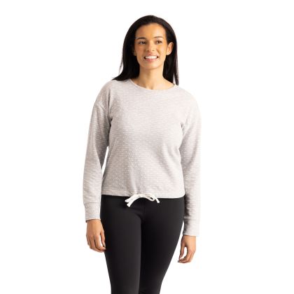 Womens Long Sleeve Top Ovis in Grey Marl