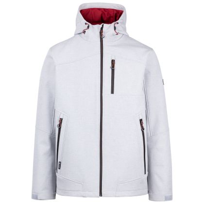 Mens Tp75 Softshell Jacket Parmer in Platinum, Front view on mannequin