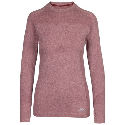 Trespass Women's Active Top TP75 Pelina in Rose tone, Front view on mannequin