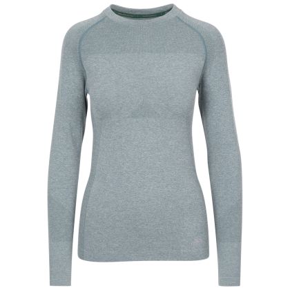 Trespass Women's Active Top TP75 Pelina in Teal mist, Front view on mannequin