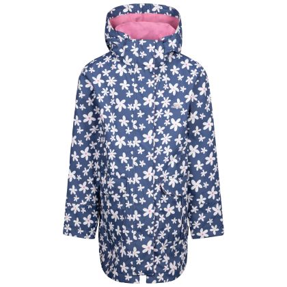 Girls Waterproof Hooded Jacket Primdrop in Bluetone