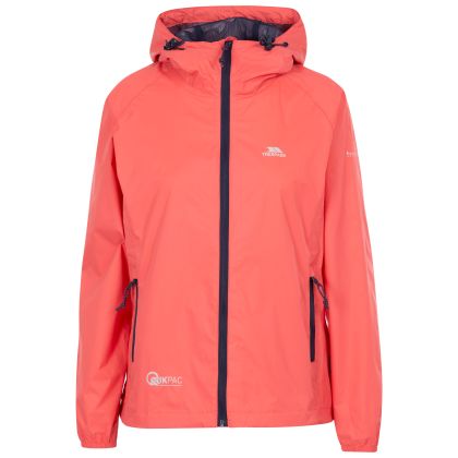 Women s Waterproof Jacket  Qikpac in Peach blush