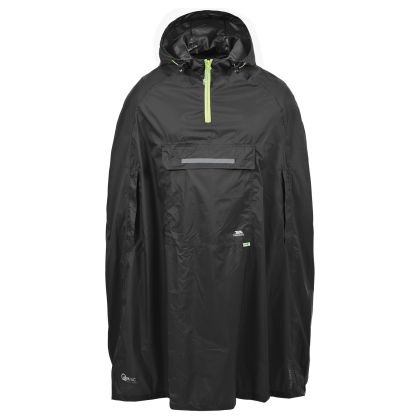 Trespass Adults Waterproof Poncho in Black Qikpac