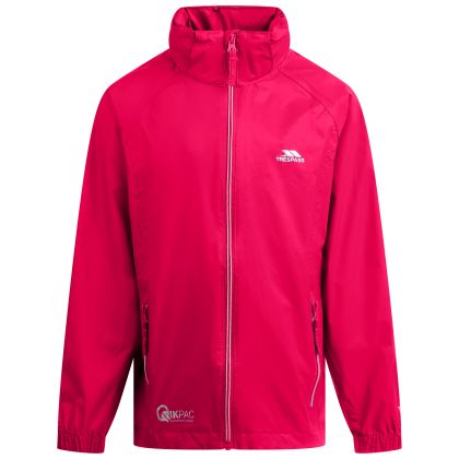 Trespass Kids Waterproof Packaway Jacket Qikpac X in Pink