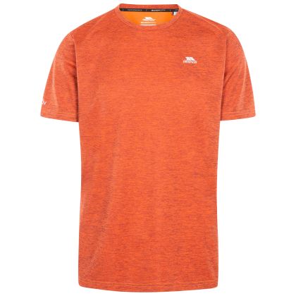 Trespass Men's Technical T-Shirt Raeran in Salsa, Front view on mannequin
