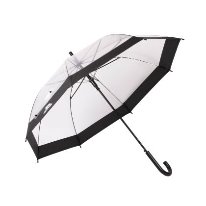 Clear Poe Umbrella Rainfall in Black