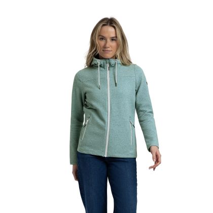Womens Casual Hooded Top Raniya in Green Willow
