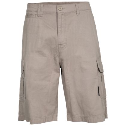 Rawson Men's Cargo Shorts in Beige, Front view on mannequin