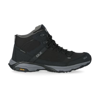 Renton Men's DLX Vibram Walking Boots in Black, Outside view of footwear