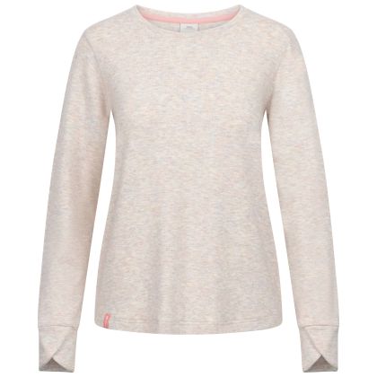 Womens Knitted Top Rina in Ghost Marl, Front view on mannequin