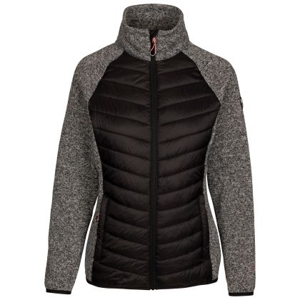 Trespass Womens Fleece Top At300 Rita in Grey Marl, Front view on mannequin