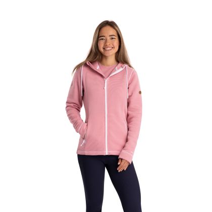 Womens Fleece Rootless in Pink Haze, Front view on mannequin