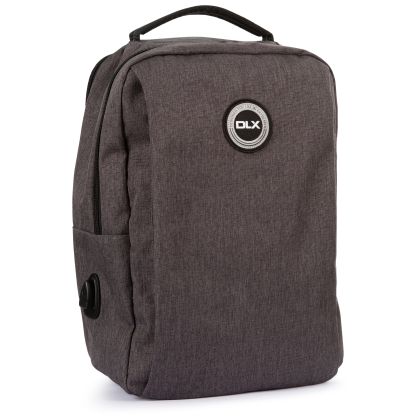Trespass DLX Travel Rucksack Sarclet in DARK GREY MARL, Angle view