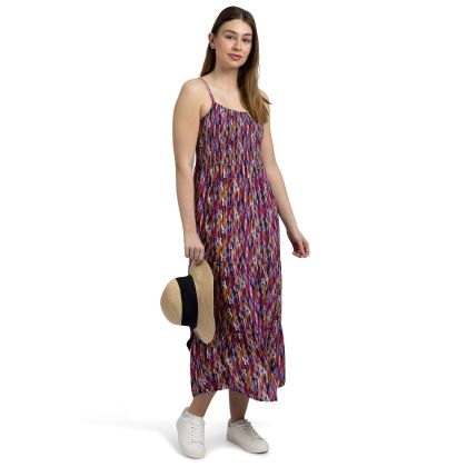 Womens Casual Maxi Dress Selena In Navy Print