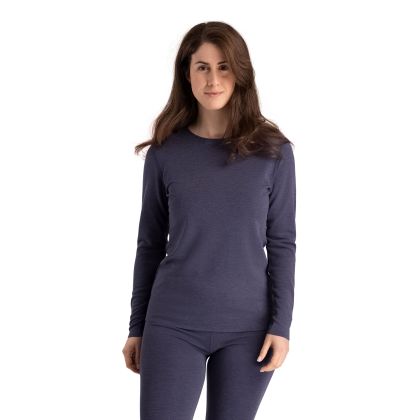 Womens Supersoft Base Layers Top Selima in Bluetone, Front view on mannequin